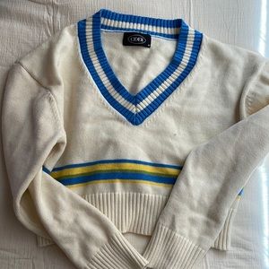 Striped cropped sweater